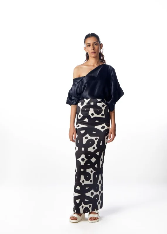 Kolam Slit Skirt floral skirt print