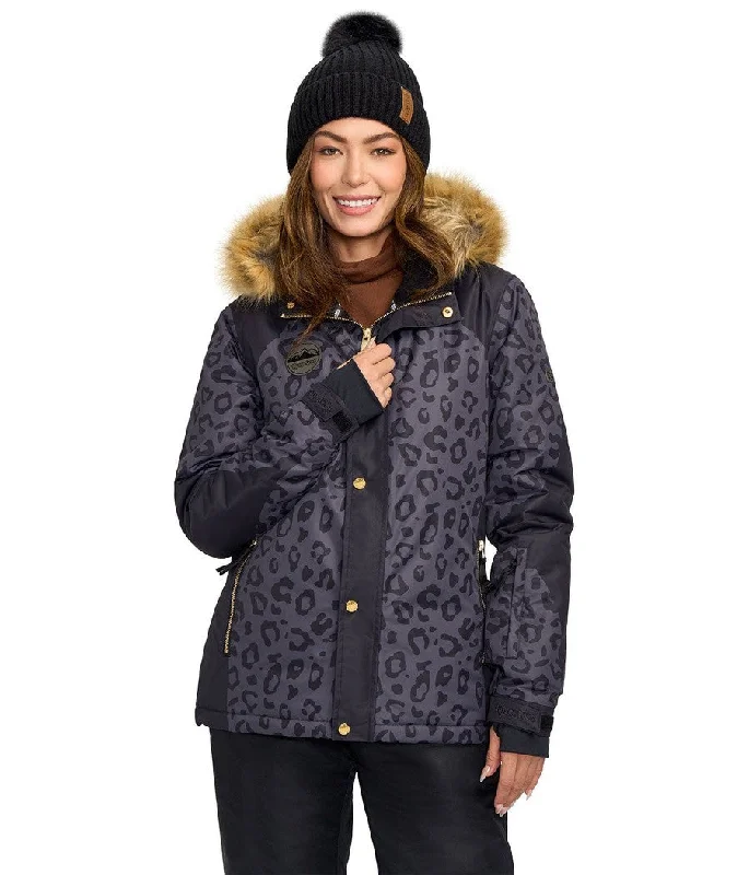 Women's Midnight Leopard Winter Jacket Herringbone Jacket Houndstooth Jacket Plaid Jacket Women's Midnight Leopard Winter Jacket Herringbone Jacket Houndstooth Jacket Plaid Jacket