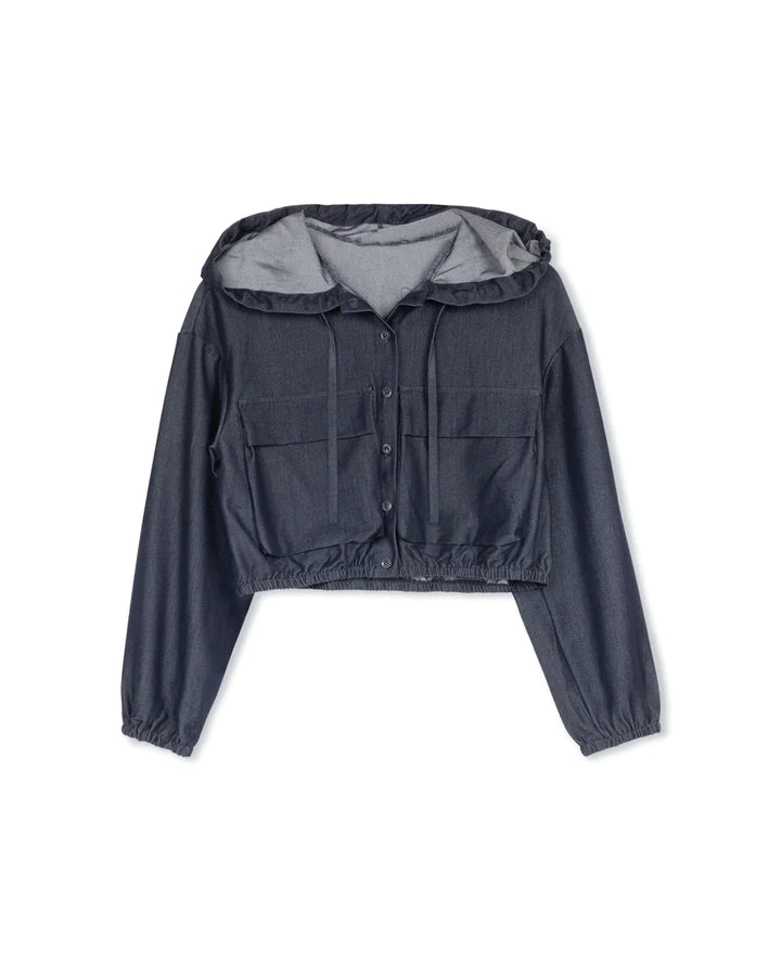 Chambray Cropped Jacket Faux Fur Jacket Real Fur Jacket Shearling Jacket