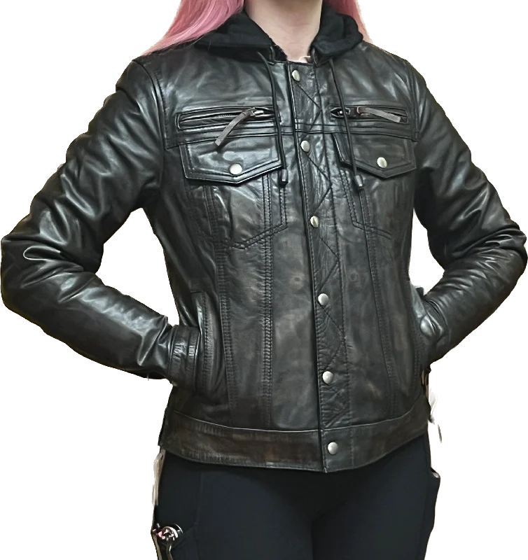 Ladies Vendetta Jacket Zippered Jacket Buttoned Jacket Snapped Jacket