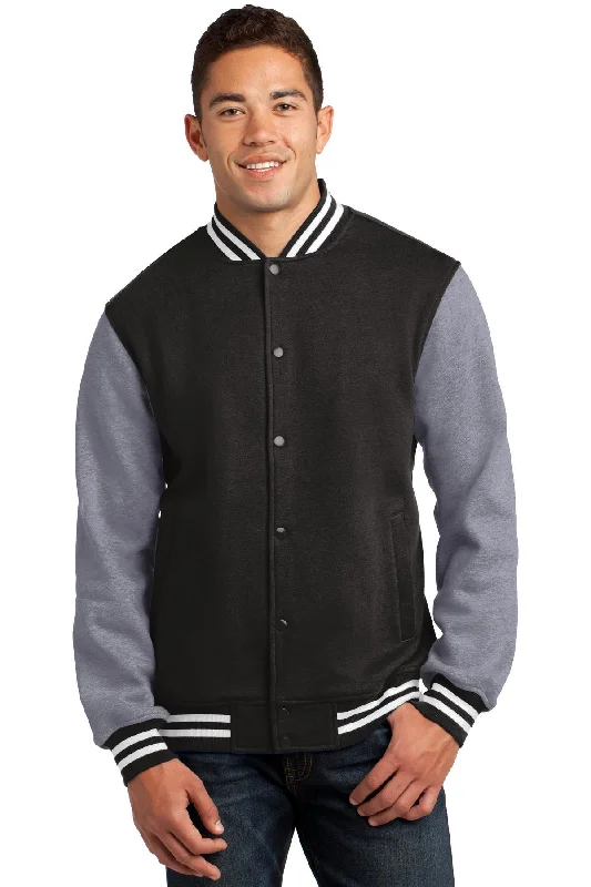 Sport-Tek Fleece Letterman Jacket. ST270 Striped Jacket Polka Dot Jacket Floral Jacket