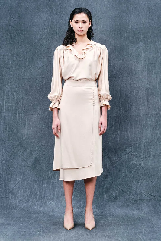 Pure Viscose Wrap Skirt lace skirt intricate