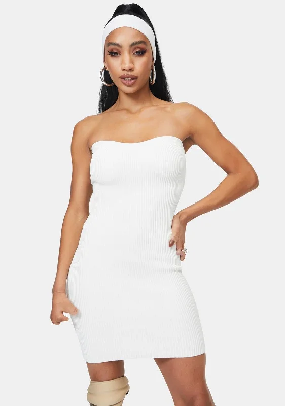 Bliss Pop To The Top Sweater Tube Dress Zippered Front Buttoned Front Snap Front