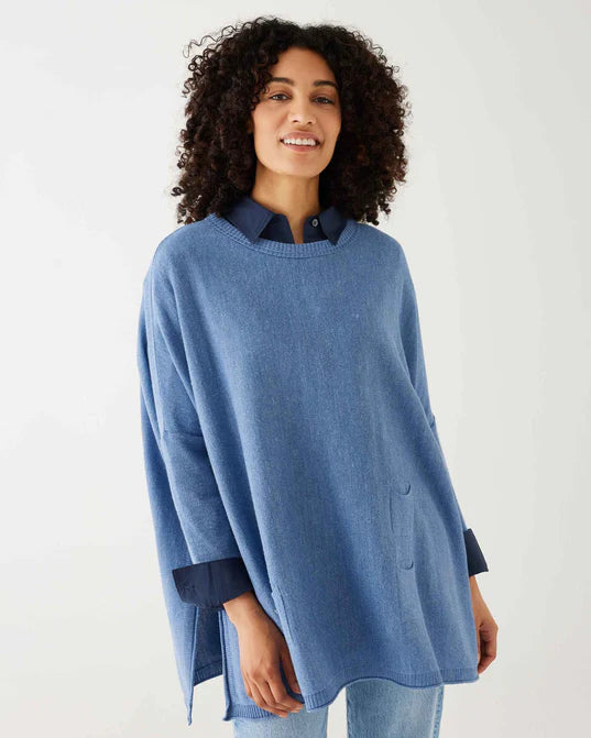 Mersea The Catalina Travel Sweater Dutch Blue Jersey Fabric Tulle Fabric Batik Fabric