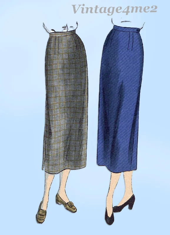 1940s Vintage Vogue Sewing Pattern 6577 Misses Easy Skirt lightweight skirt design