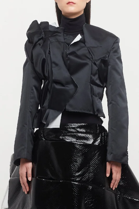 Comme des Garçons Deconstructed Ruched Jacket Rayon Jacket Velvet Jacket Corduroy Jacket