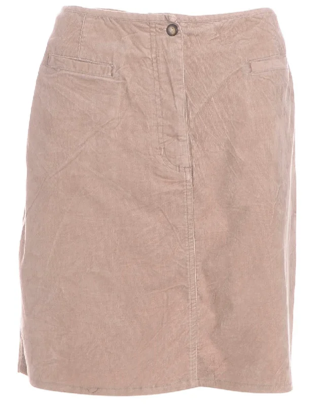 Label Shortened Corduroy Skirt chiffon skirt floaty