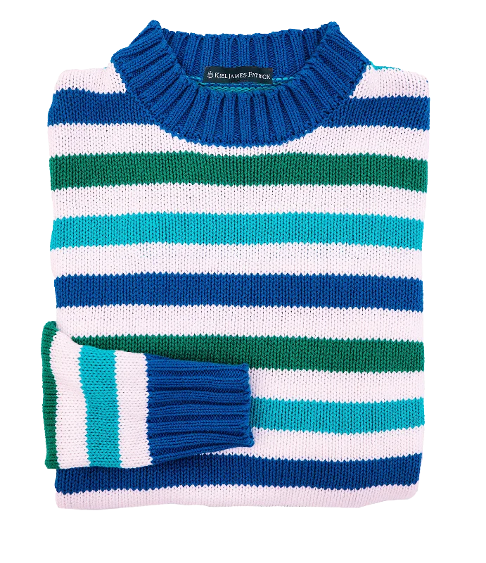The Ocean Lagoon Striped Sweater Striped Floral Plaid