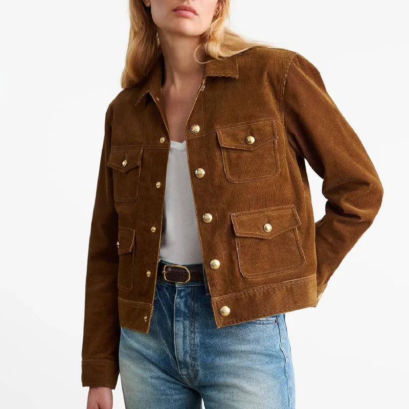 Lizeth Jacket in Camel Faux Fur Fabric Real Fur Fabric Shearling Fabric
