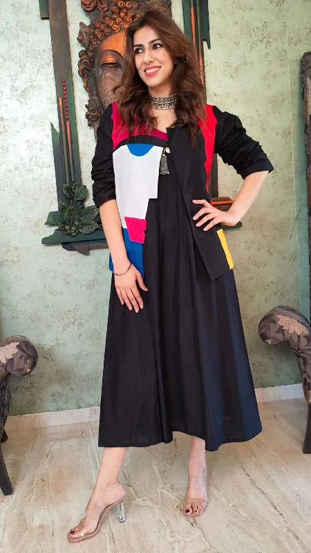 Multicolored Jacket With Black Dress - DC Mumbai Denim Jacket Leather Jacket Suede Jacket Multicolored Jacket With Black Dress - DC Mumbai Denim Jacket Leather Jacket Suede Jacket