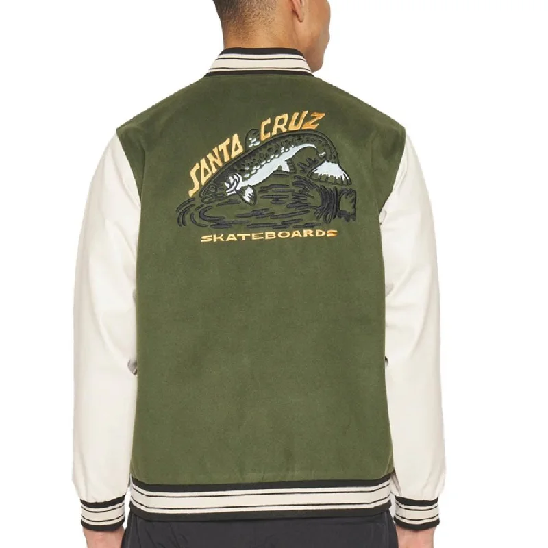 Santa Cruz Jacket Fish Retreat Jacket - Moss Faux Fur Jacket Real Fur Jacket Shearling Jacket
