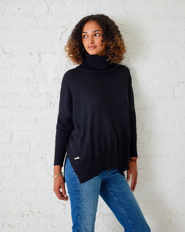 Mersea Catalina Turtleneck Sweater Black Petite Casual Formal Business