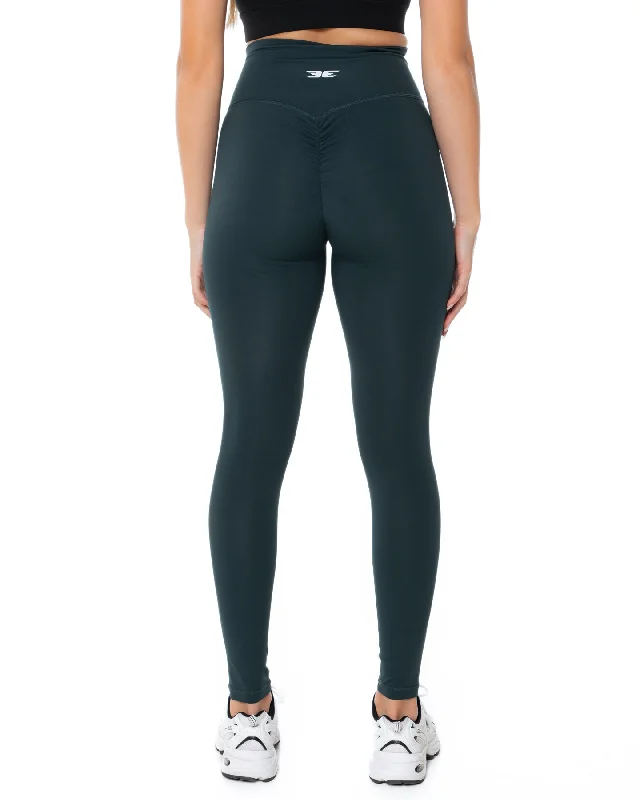 Aura Scrunch Leggings - Deep Forest