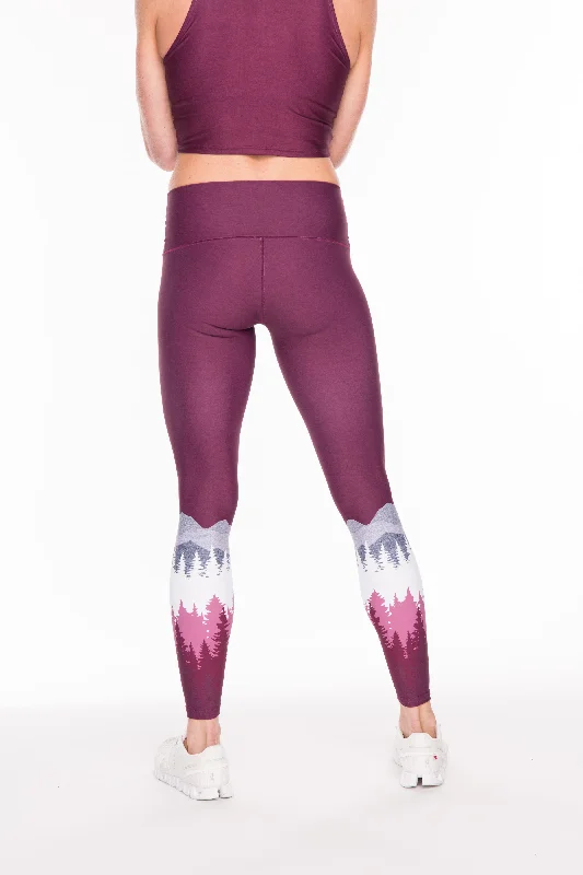 Summit Yoga Pants - Burgundy