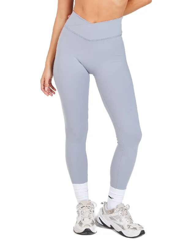 Cross Over Leggings - Steel Grey