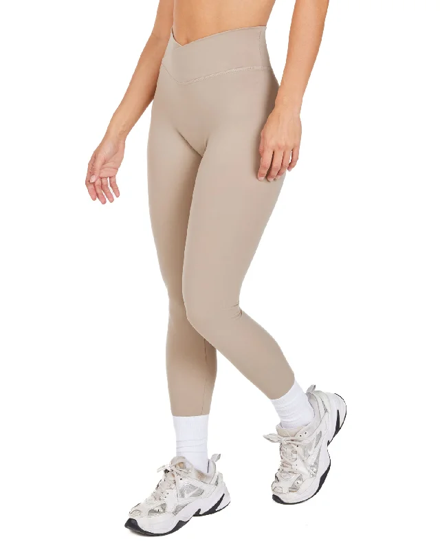 Cross Over Leggings - Vintage Khaki