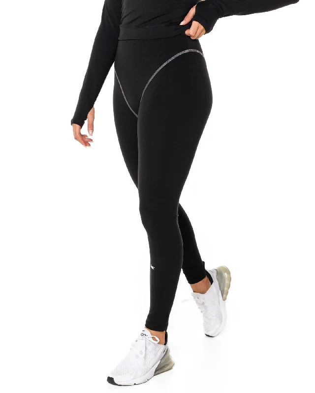 French Cut Leggings - Black/Charcoal