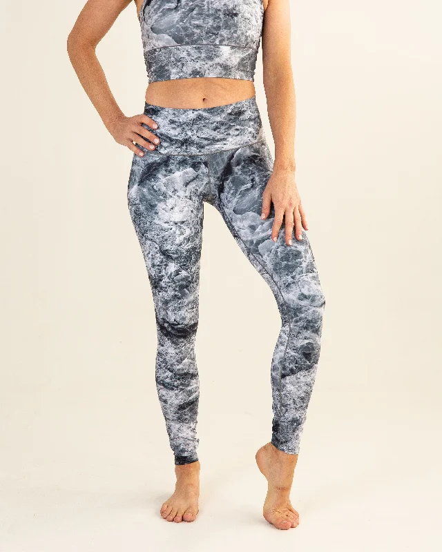 Grey Marble Yoga Pants