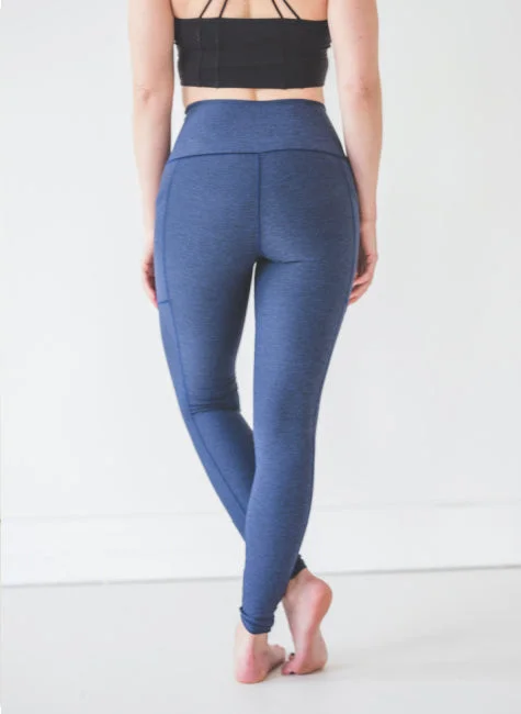 Navy Wander Pocket Yoga Pants