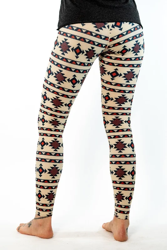 Oatmeal Aztec Yoga Pants *FINAL SALE*