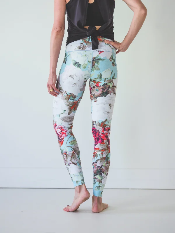 Teal Floral Yoga Pants *FINAL SALE*