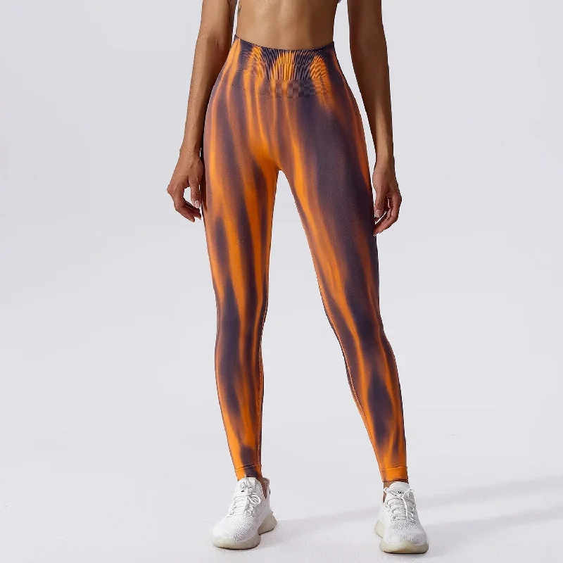 High Waist Tie-Dye Seamless Yoga Leggings