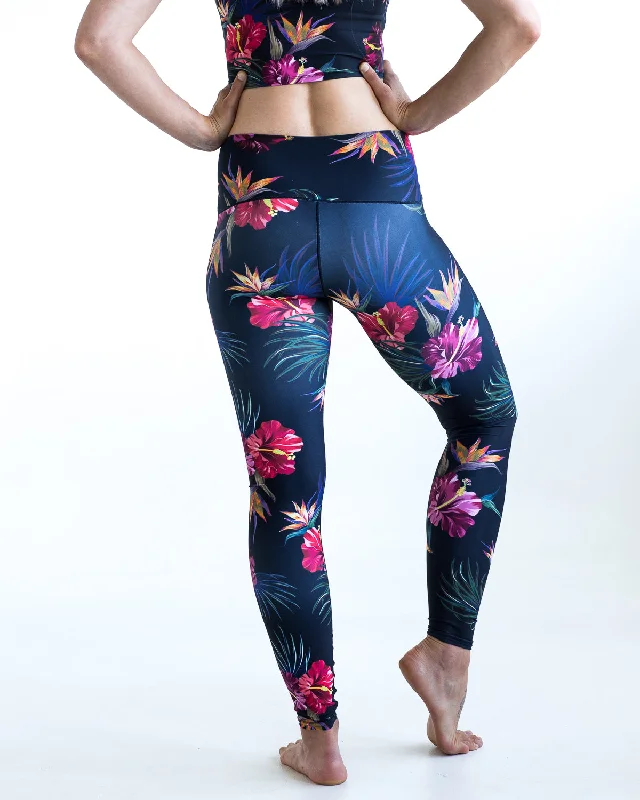 Tropical Floral Yoga Pants