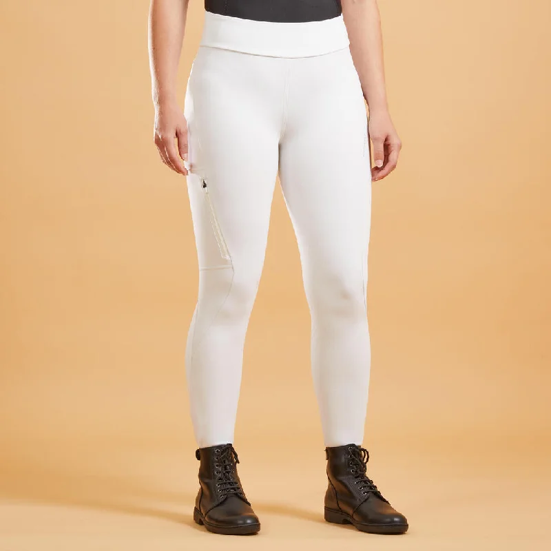 Women's Fullgrip Horse Riding Competition Jodhpurs 500 - White