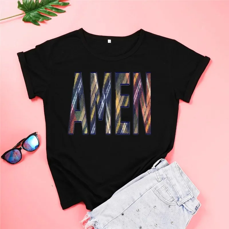 Women's Graphic Print Fashion Christian Tee Shirts Tops