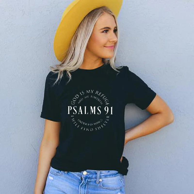 Female Religious Printed Top Christian Women's T Shirt Tees