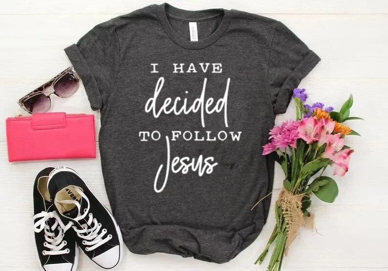 Women's Short Sleeve Christian Cotton Tee Shirt Top