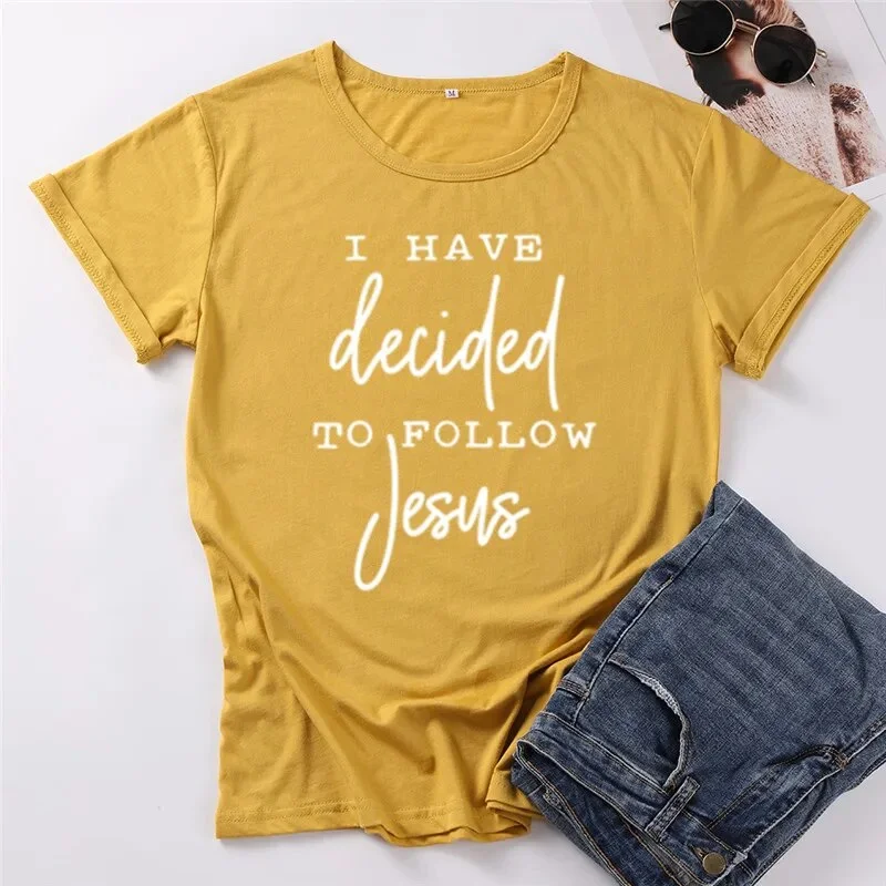 Women's Short Sleeve Christian Cotton Tee Shirt Top