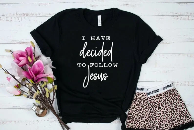 Women's Short Sleeve Christian Cotton Tee Shirt Top