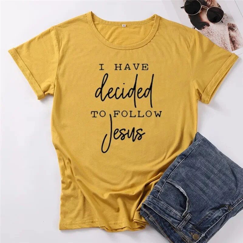 Women's Short Sleeve Christian Cotton Tee Shirt Top