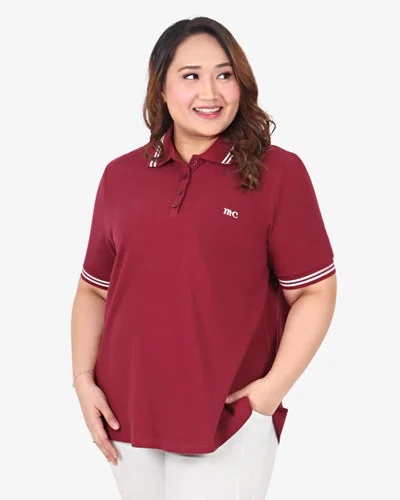 Pascal Short Sleeve Polo Tee - Maroon