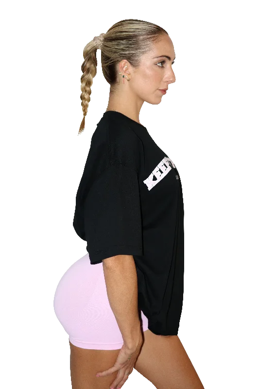 Lifting Club Oversized Unisex Tee (Baby Pink Logo)