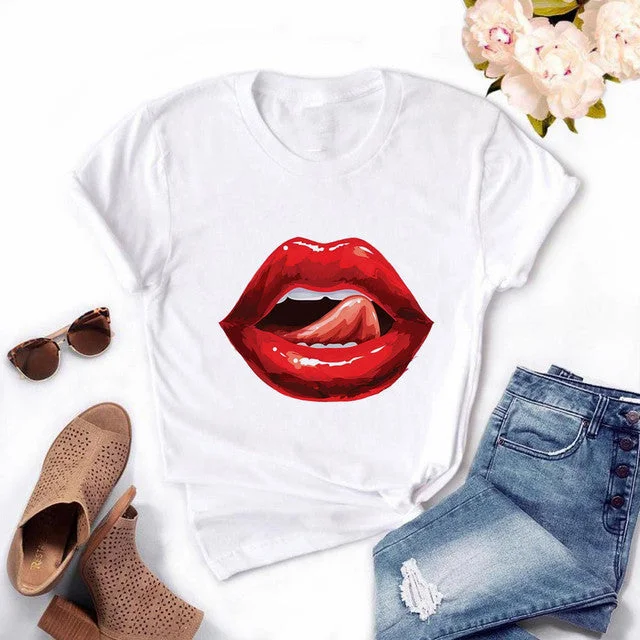 Red Lips Tongue T-Shirt