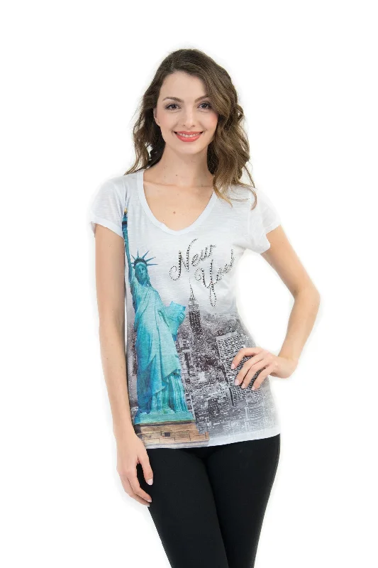 Statue of Liberty V-Neck T-Shirt