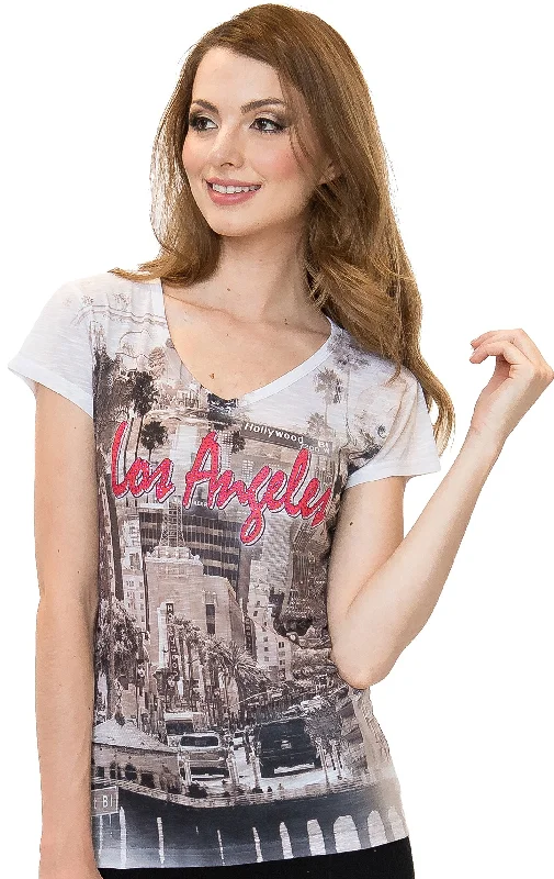 Los Angeles V-Neck T-Shirt