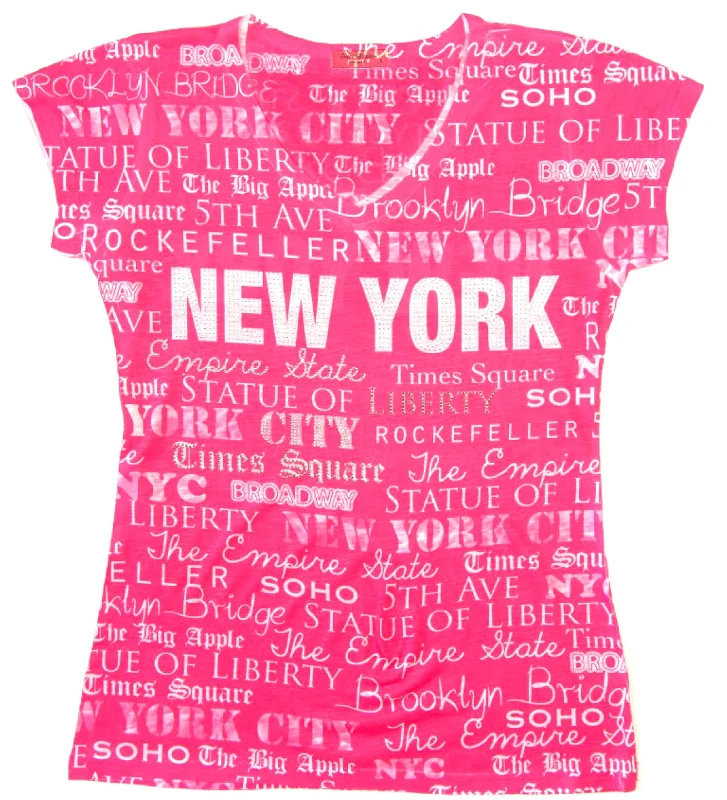 New York NYC V Neck T-Shirt