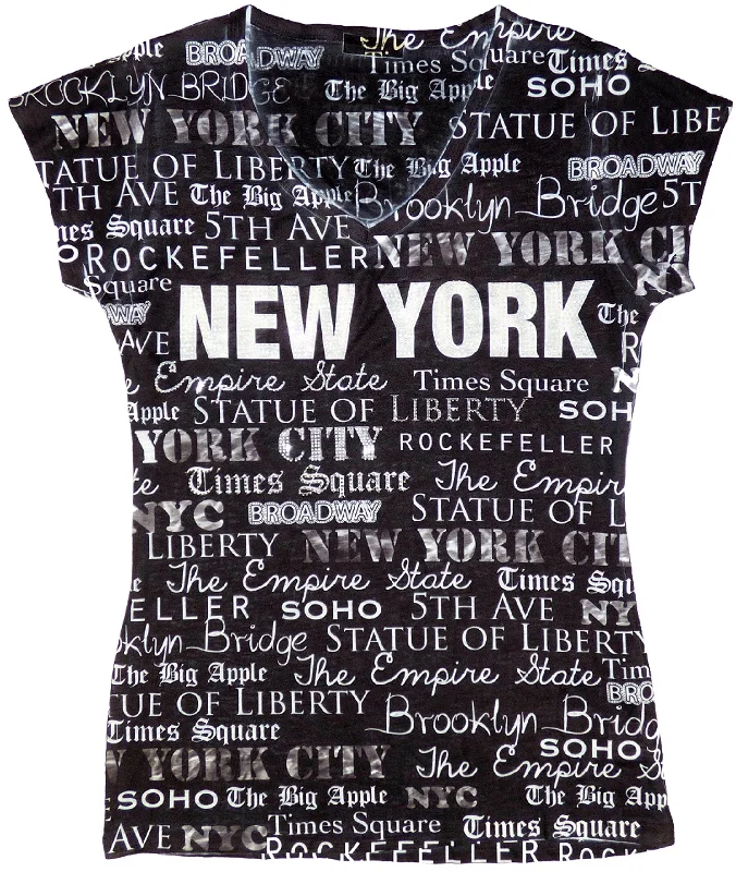 New York NYC V Neck T-Shirt