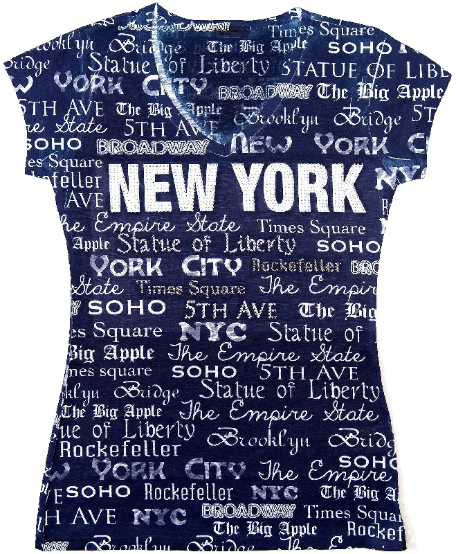 New York NYC V Neck T-Shirt