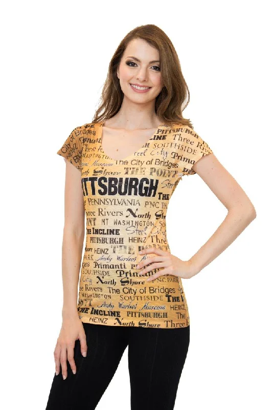 Pittsburgh Soft Vneck Tshirt