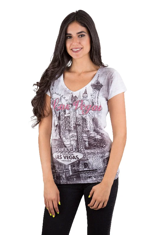 Las Vegas Strip V Neck T Shirt