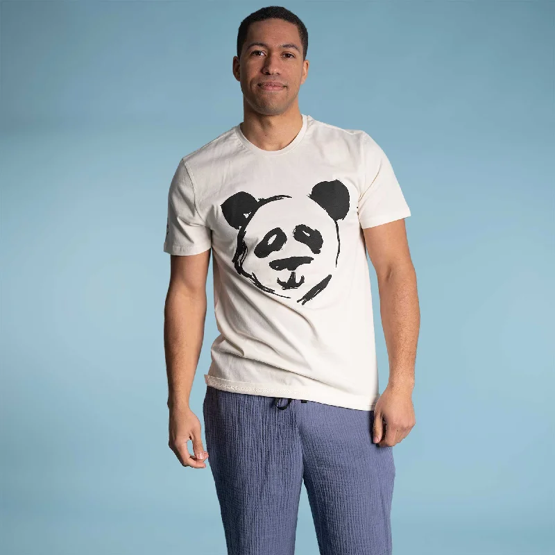 PUREVALLEY 100% Organic Prima Cotton T-Shirt (Unisex) - Panda