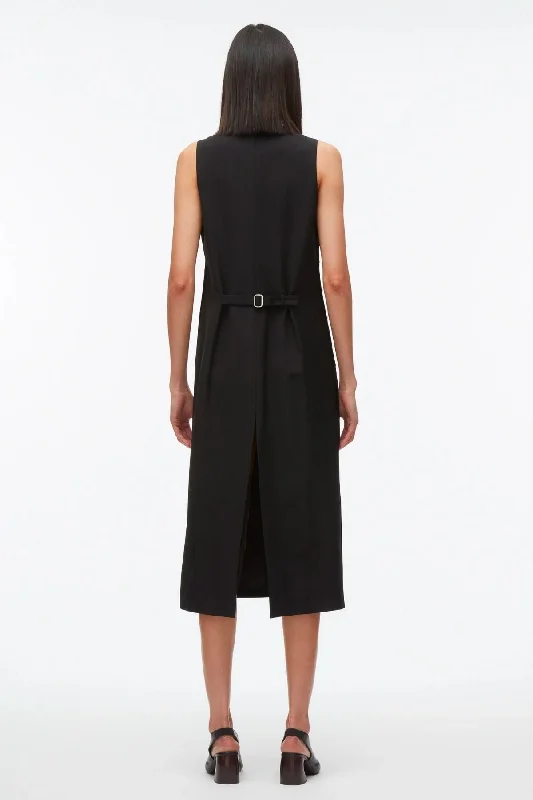 3.1 Phillip Lim Tailored Vest Dress with Set In Bra - Black