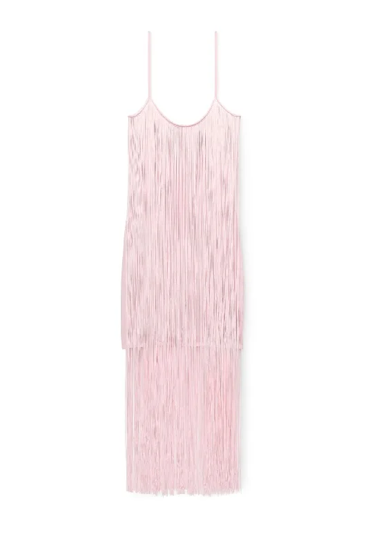 Alexander Wang Fringe Tank Mini Dress - Cradle Pink