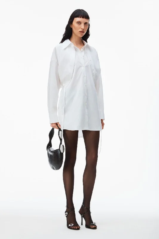 alexanderwang.t Double Layered Shirt Dress - White