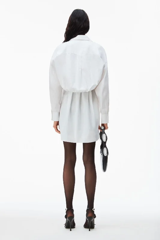 alexanderwang.t Double Layered Shirt Dress - White