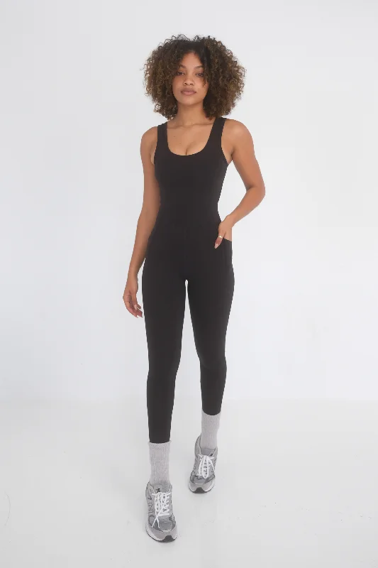 Breathe Full Pocket Bodysuit - Black